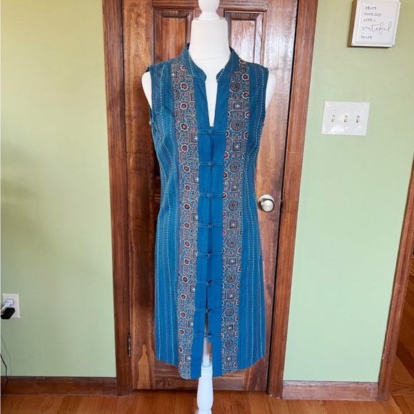 The Territory Ahead Size 4 blue/multi cotton dress - Picture 1 of 7